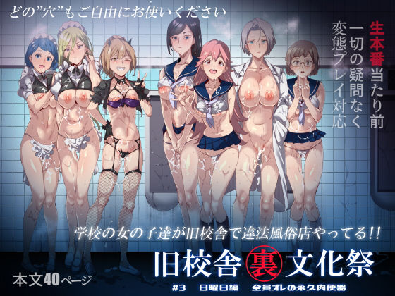 旧校舎裏文化祭 ＃3日曜日編 全員オレの永久肉便器【にゅう工房❤中出し】レビュー4.48