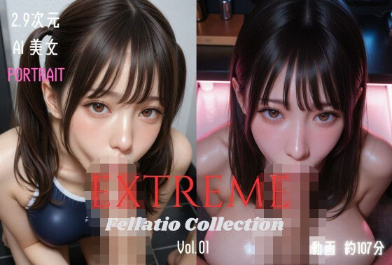 2.9次元AI美女 PORTRAIT EXTREME Fellatio Collection VOL.01 AI SEX 動画集【KEI diffusion❤3DCG】レビュー5.00