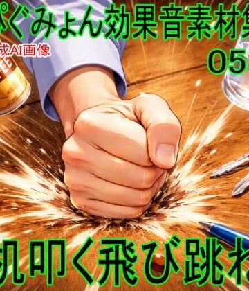 ぴぐみょん効果音素材集058机叩く飛び跳ね【ぴぐみょんスタジオ❤ギャグ・コメディ】レビュー
