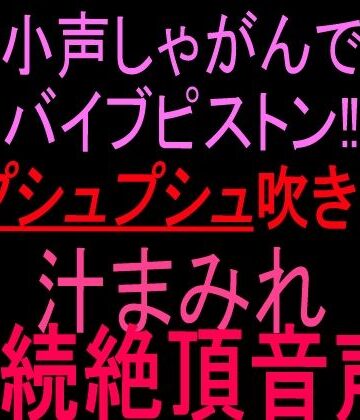 小声しゃがんでバイブピストン！！潮プシュプシュ吹き出し、汁まみれ連続絶頂音声！！【絶頂ひとりオナ子❤オナニー】レビュー