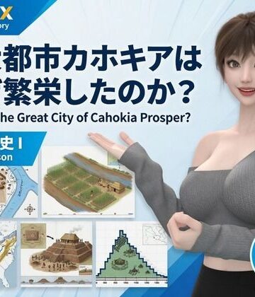 パンチラガチャ★西陣郁奈（にしじんかな）強豪予備校『DOPUX（ドピュックス）』で大学受験生向け講座（世界史）を教える名物講師！（Vol.008:巨大都市カホキアはなぜ繁栄したのか？）【Libido-Labo❤3DCG】レビュー
