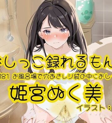 【おしっこ実演】Pee.181姫宮ぬく美のおしっこ録れるもん。〜お風呂場で穴あきレジ袋の中におしっこ編〜【おしっこラボ❤デモ・体験版あり】レビュー